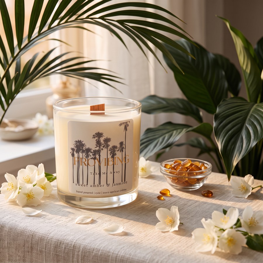 Take Me Away candle detail